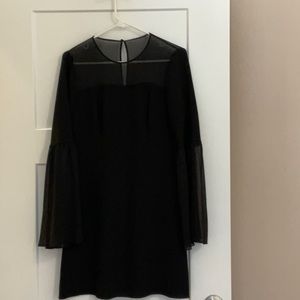 BCBG MAXAZARIA black dress, net features, size S.  Worn twice in great condition